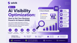 Illustration showing AI Visibility Optimization across ChatGPT, Google AI Overviews, Gemini, Claude, and Perplexity with SEO, AEO, and GEO strategies